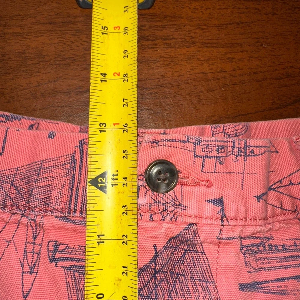 Polo Ralph Lauren Mens 38 Shorts Salmon Pink Nautical Sailboat Canvas Chino Boat